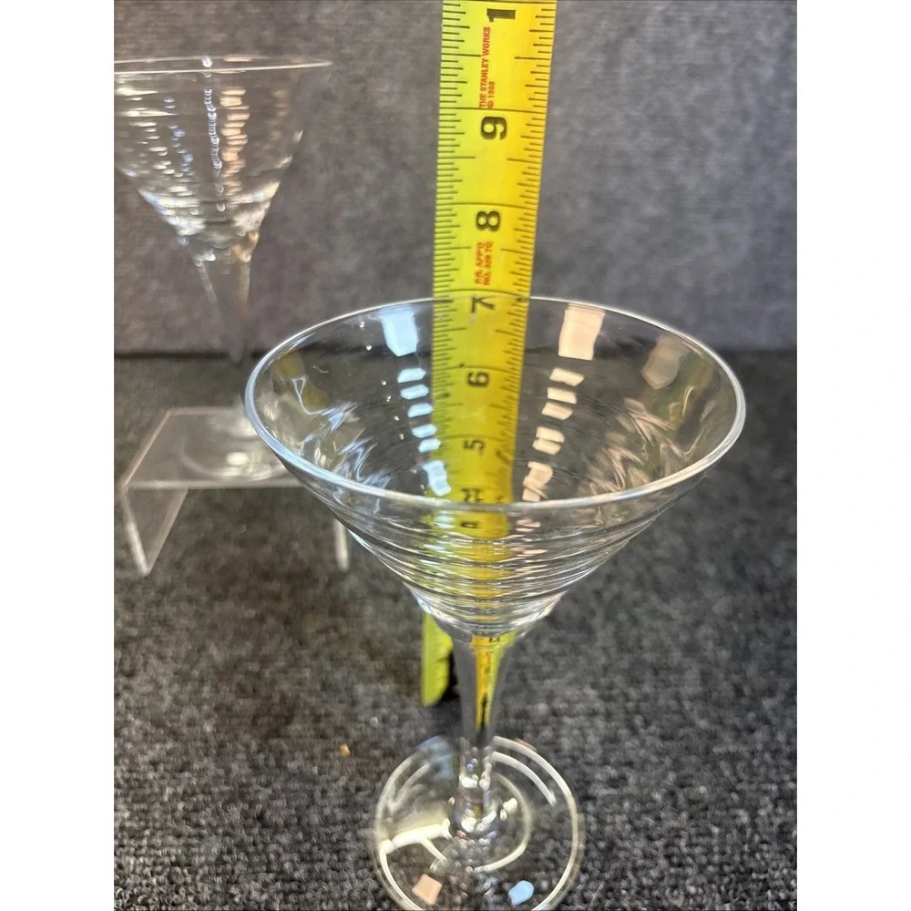 2~Crate Barrel~Rhythm Martini~Ribbed/Beehive/Cocktail/Wavy‎ Barware